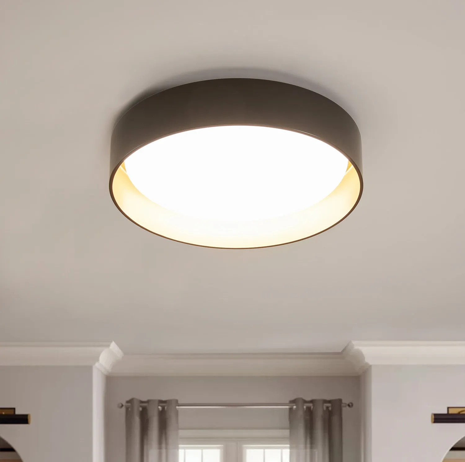 1-Light Acrylic Simple LED Flush Mount Lighting