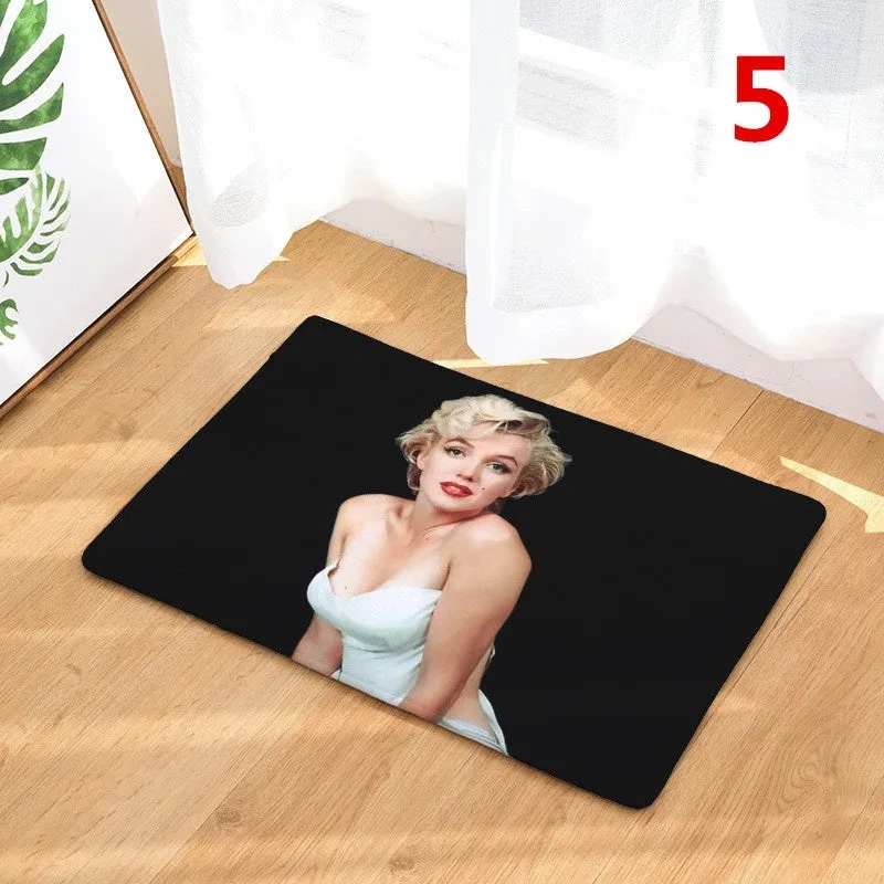 15.7x23.6 Marilyn Monroe Pattern Printed Rugs Bath Mat Bath Rugs Anti-slip Kitchen Mats Bathroom Mat