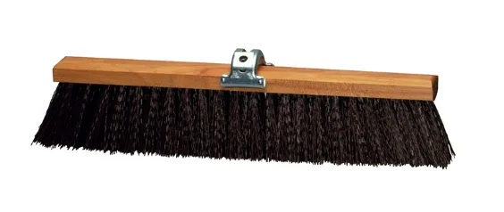 18" stiff brown polypropylene broom (handle sold separately) pack of 12