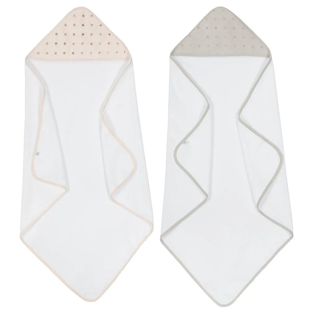 2-Pack Starburst Hooded Towels