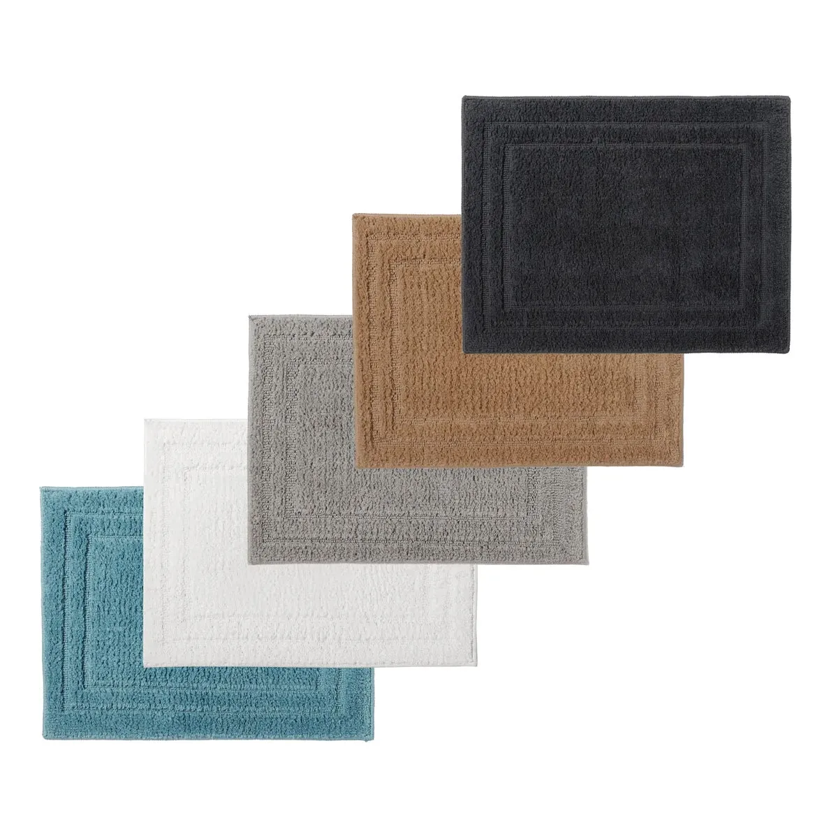 2-Piece: Bibb Home Microfiber Shag Bath Mat Set