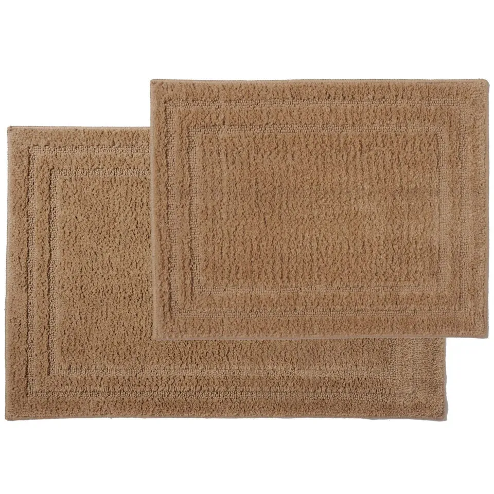 2-Piece: Bibb Home Microfiber Shag Bath Mat Set