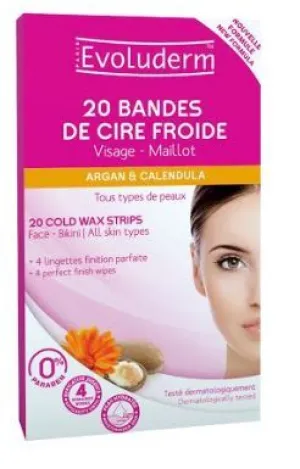 20 Cold Wax Strips - Face & Bikini