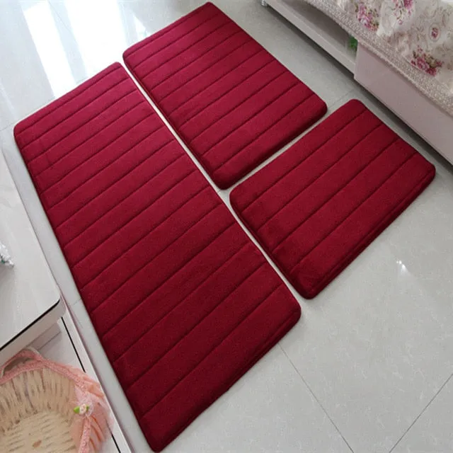 3Pcs/set Thicken Bath Mats Sets for Bathroom,Non-slip Bathroom Rug,Living Room Bedroom Door Mat Rugs Bedroom Carpet,tapis entree