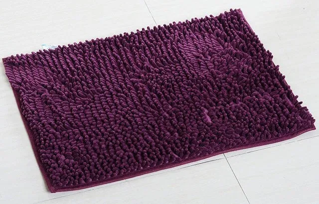 40*60CM Super Soft Bath Mat Microfiber Shag Bathroom Rugs Non Slip Absorbent Fast Drying Bathroom Carpet Shower Rug