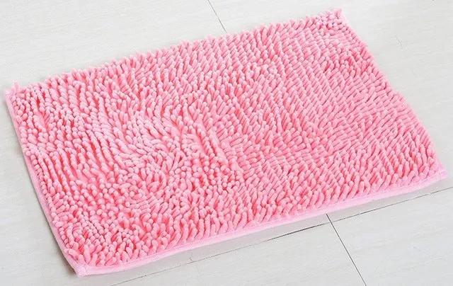 40*60CM Super Soft Bath Mat Microfiber Shag Bathroom Rugs Non Slip Absorbent Fast Drying Bathroom Carpet Shower Rug