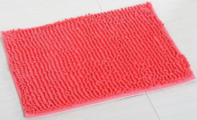 40*60CM Super Soft Bath Mat Microfiber Shag Bathroom Rugs Non Slip Absorbent Fast Drying Bathroom Carpet Shower Rug