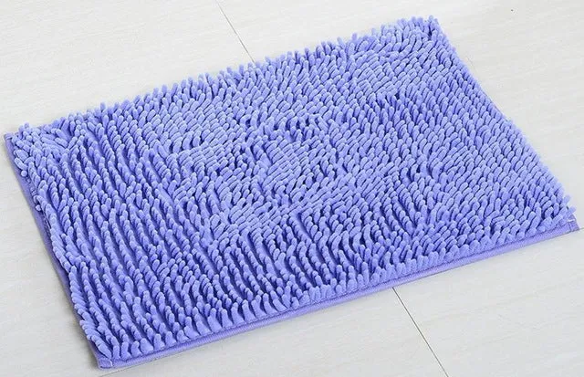 40*60CM Super Soft Bath Mat Microfiber Shag Bathroom Rugs Non Slip Absorbent Fast Drying Bathroom Carpet Shower Rug