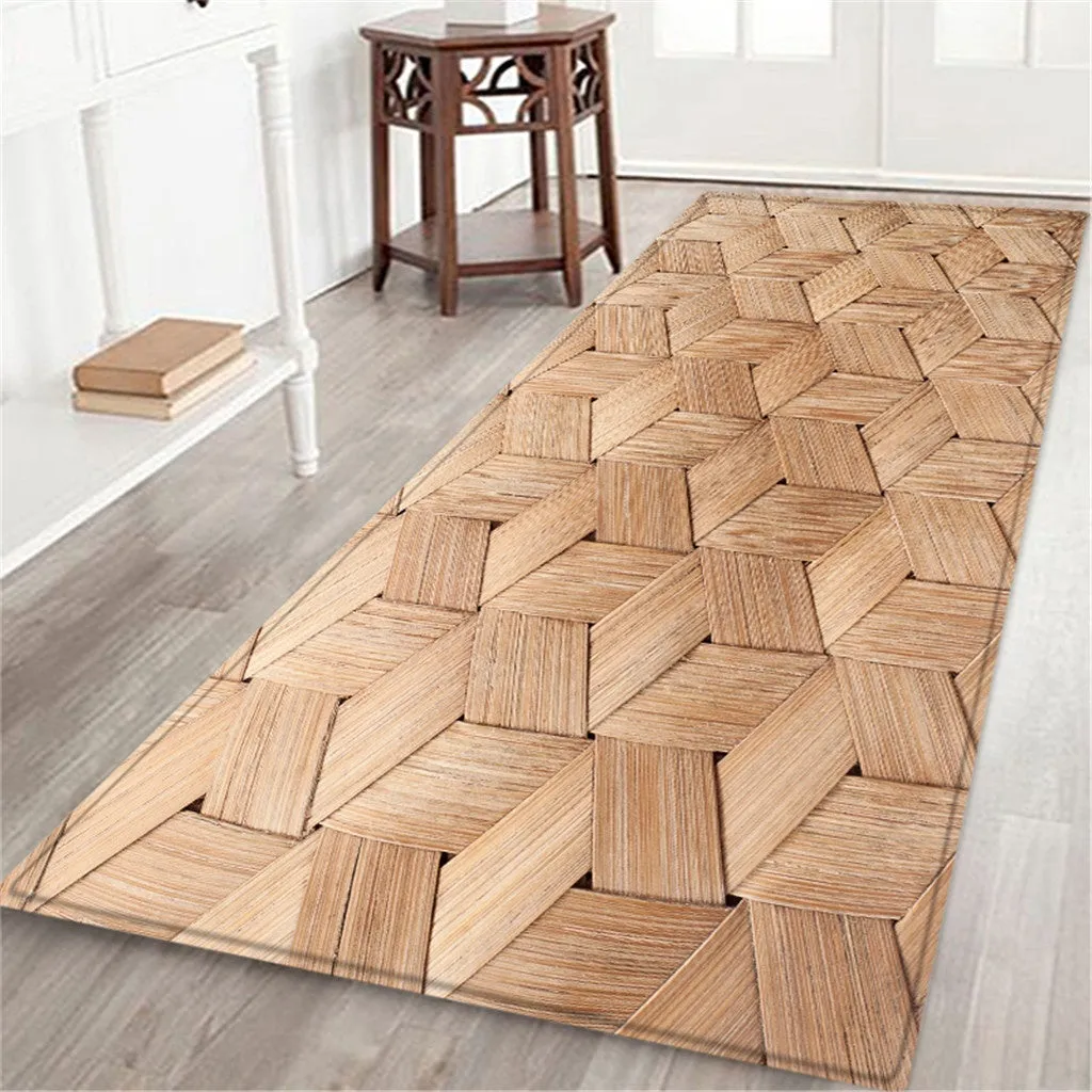 60X180 CM Carpet Hallway Doormat Anti - Slip Carpet Absorb Water Kitchen Mat,Tapis antidérapant de cuisine d'absorption de tapis de tapis de couloir de tapis de 60X180 cm