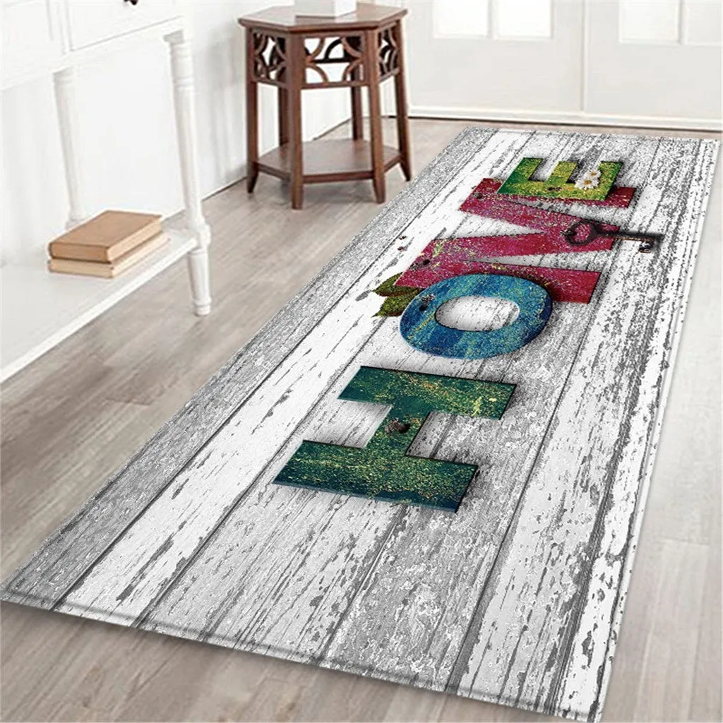 60X180 CM Carpet Hallway Doormat Anti - Slip Carpet Absorb Water Kitchen Mat,Tapis antidérapant de cuisine d'absorption de tapis de tapis de couloir de tapis de 60X180 cm