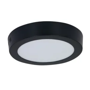 6w LED Round Surface Mount Ceiling Light Matt Black 4000k CF535