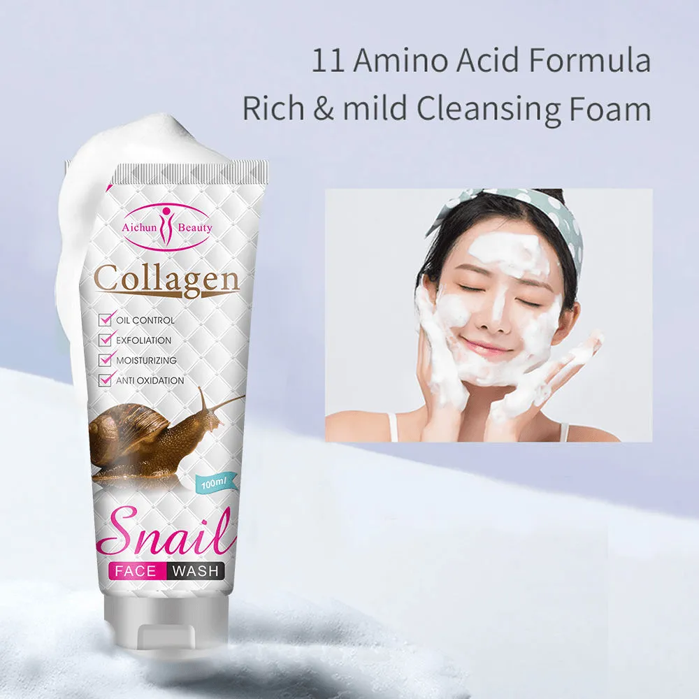 Aichun Beauty Collagen Snail Face Wash - 100ml