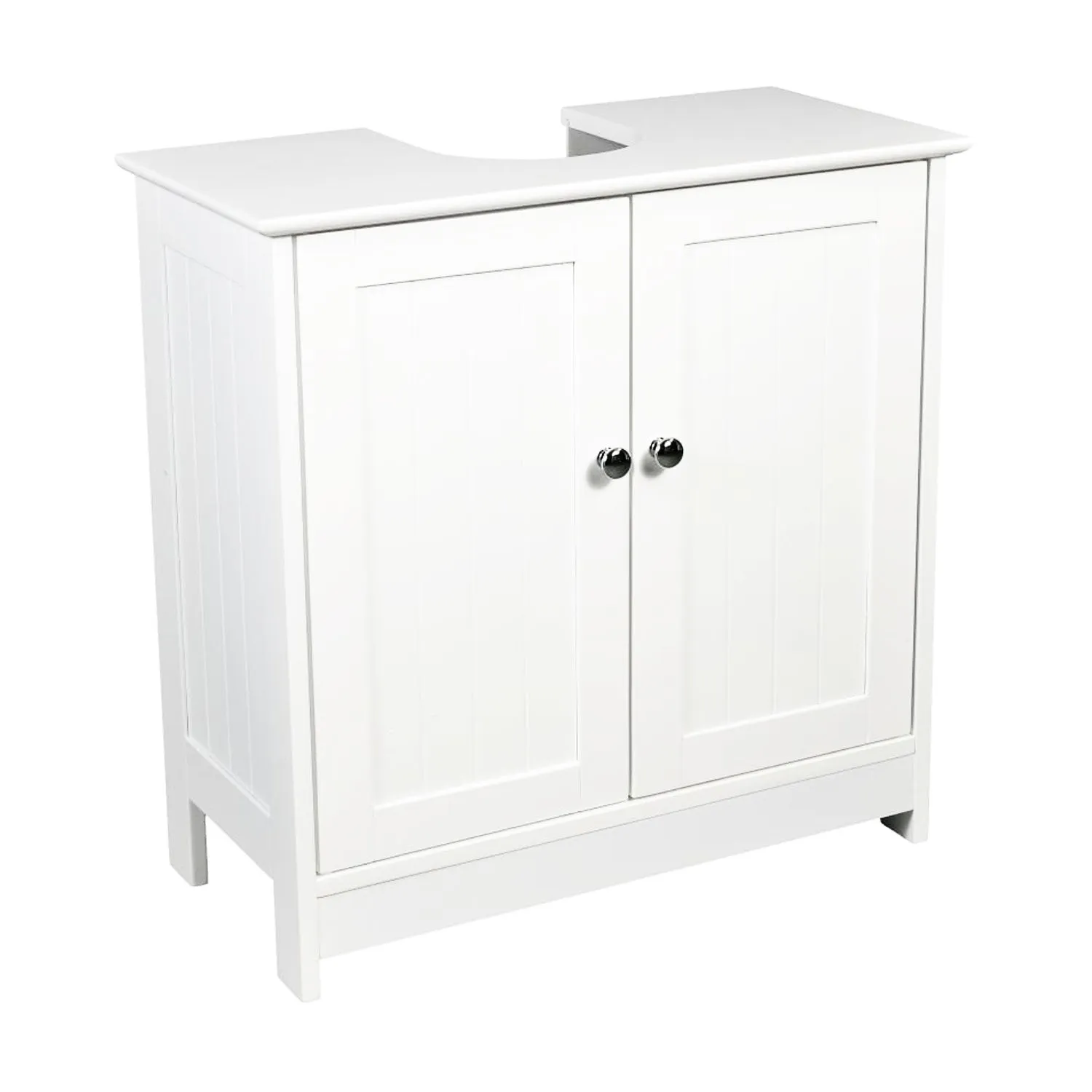 Alaska White Wooden 2 Doors Vanity Unit