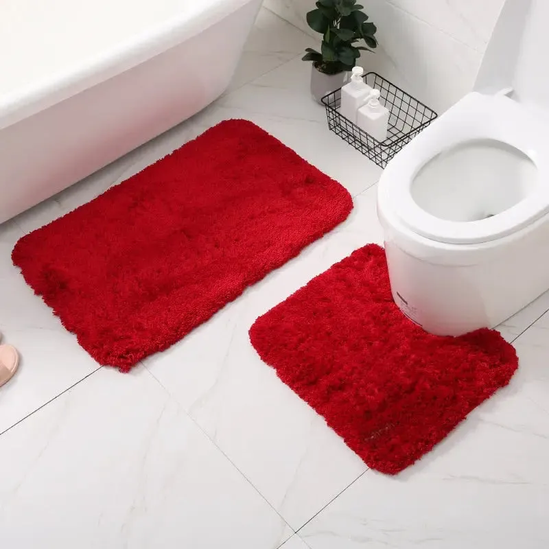 Anti-skid Bath  And Toilet Rugs Mat Set