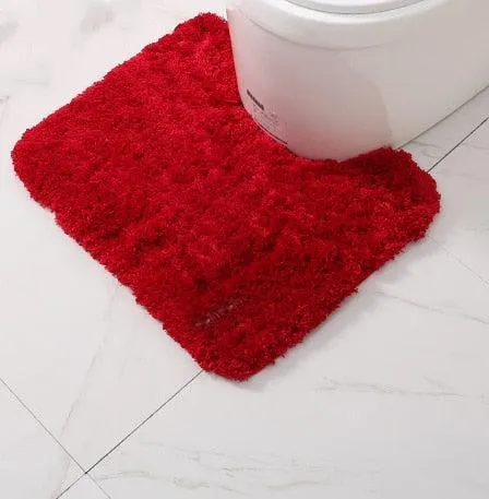 Anti-skid Bath  And Toilet Rugs Mat Set