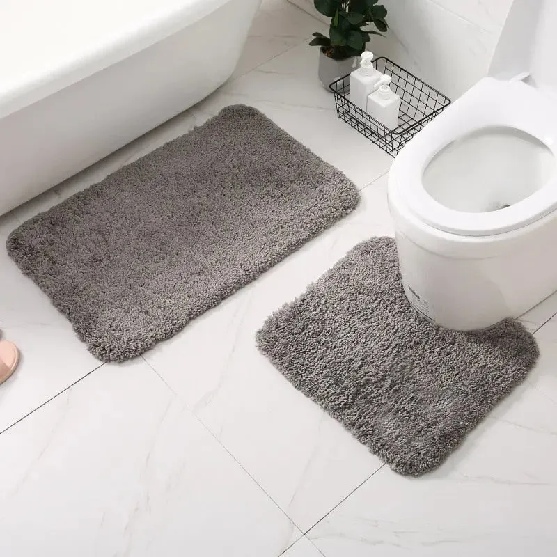 Anti-skid Bath  And Toilet Rugs Mat Set