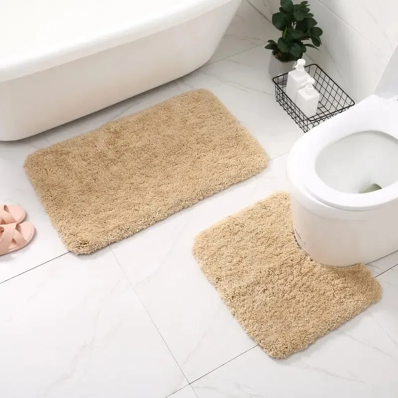 Anti-skid Bath  And Toilet Rugs Mat Set