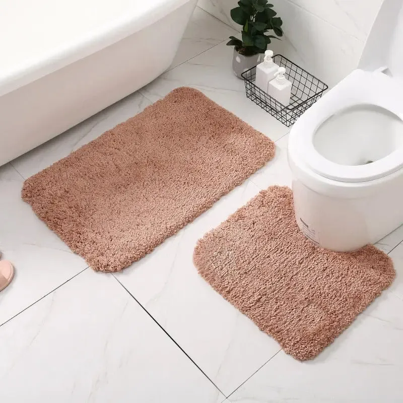 Anti-skid Bath  And Toilet Rugs Mat Set