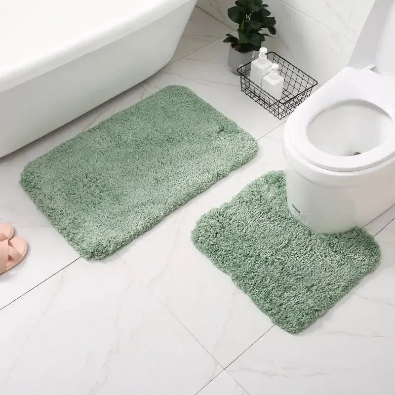 Anti-skid Bath  And Toilet Rugs Mat Set