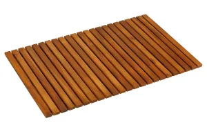 Bare Decor Nori Shower, Spa, Door Mat in Solid Teak Wood and Oiled Finish, Large: 31.5" x 19.5"