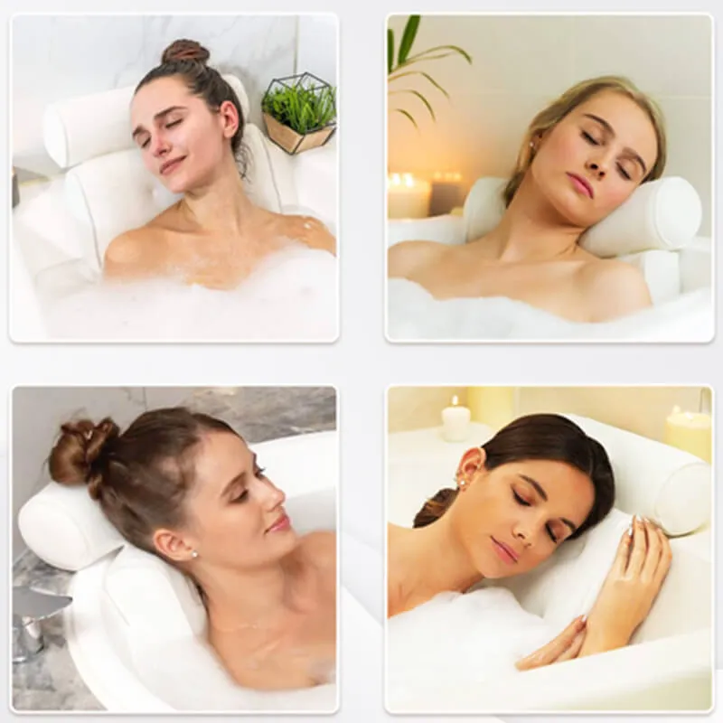 Bath Pillow for Bathtub - Soft Support for Neck, Head and Back