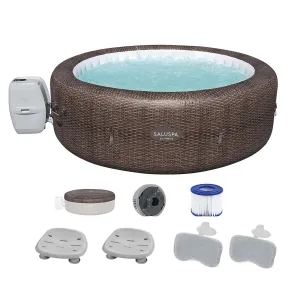 Bestway SaluSpa St Moritz Hot Tub w/ Set of 2 Spa Seat & 2 Headrest Pillows