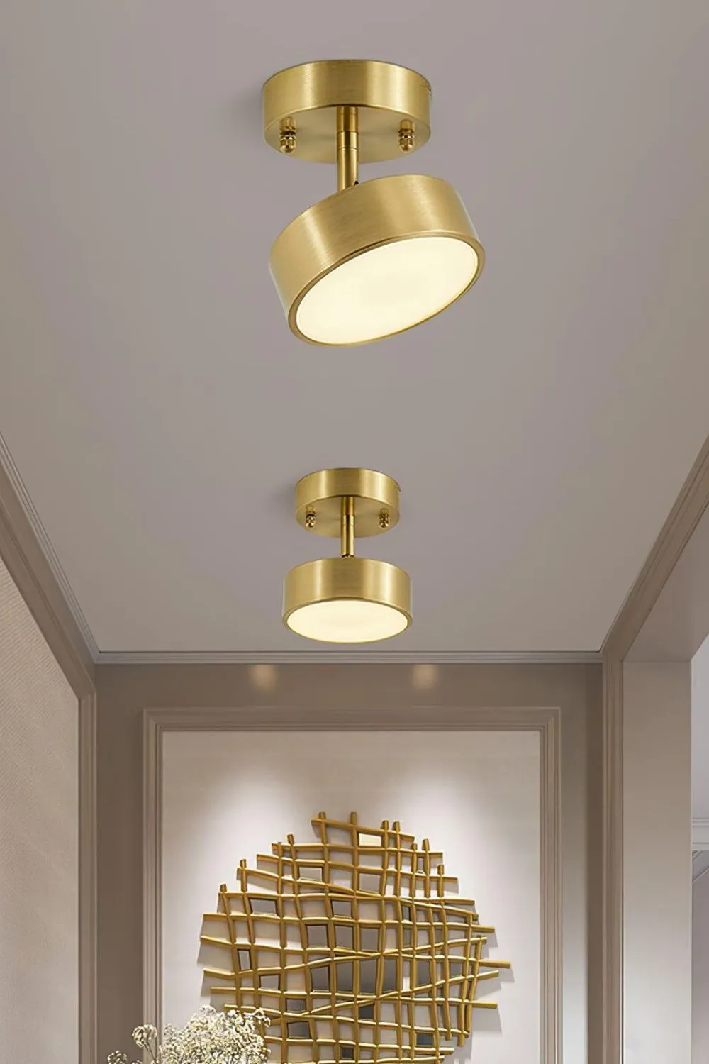 Brass Hero Rotating Ceiling Lamp