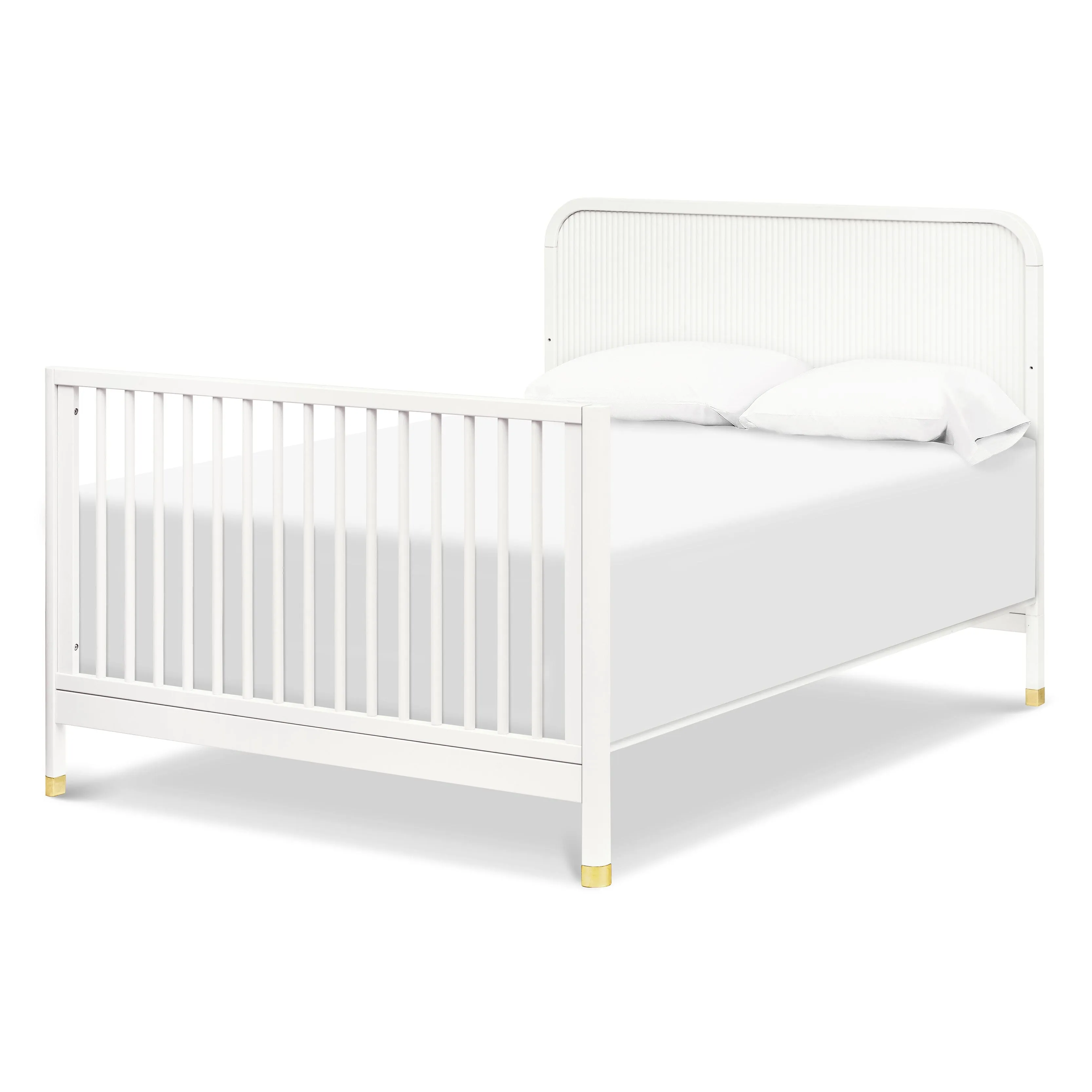 Brimsley Tambour 3-in-1 Convertible Crib | Warm White