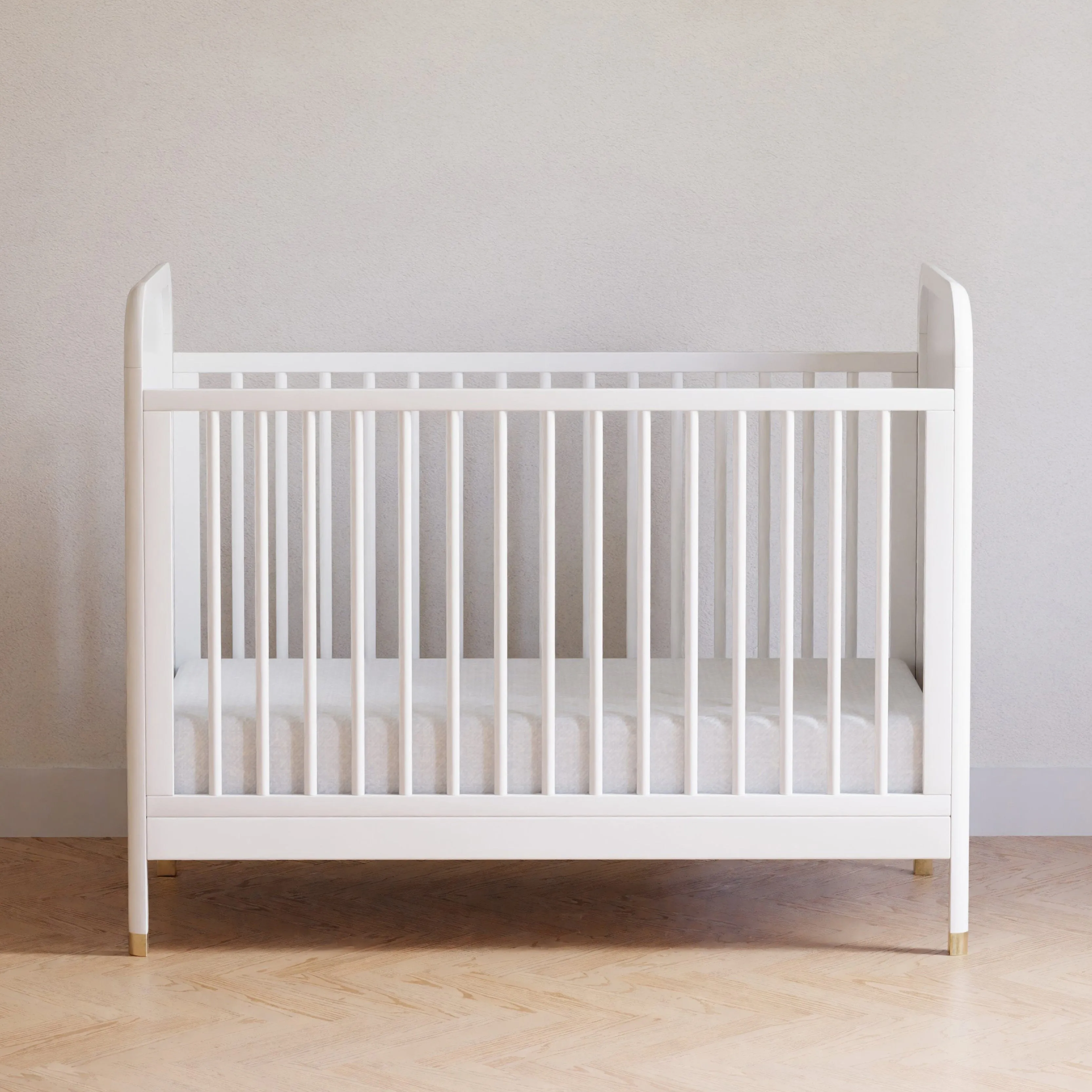 Brimsley Tambour 3-in-1 Convertible Crib | Warm White