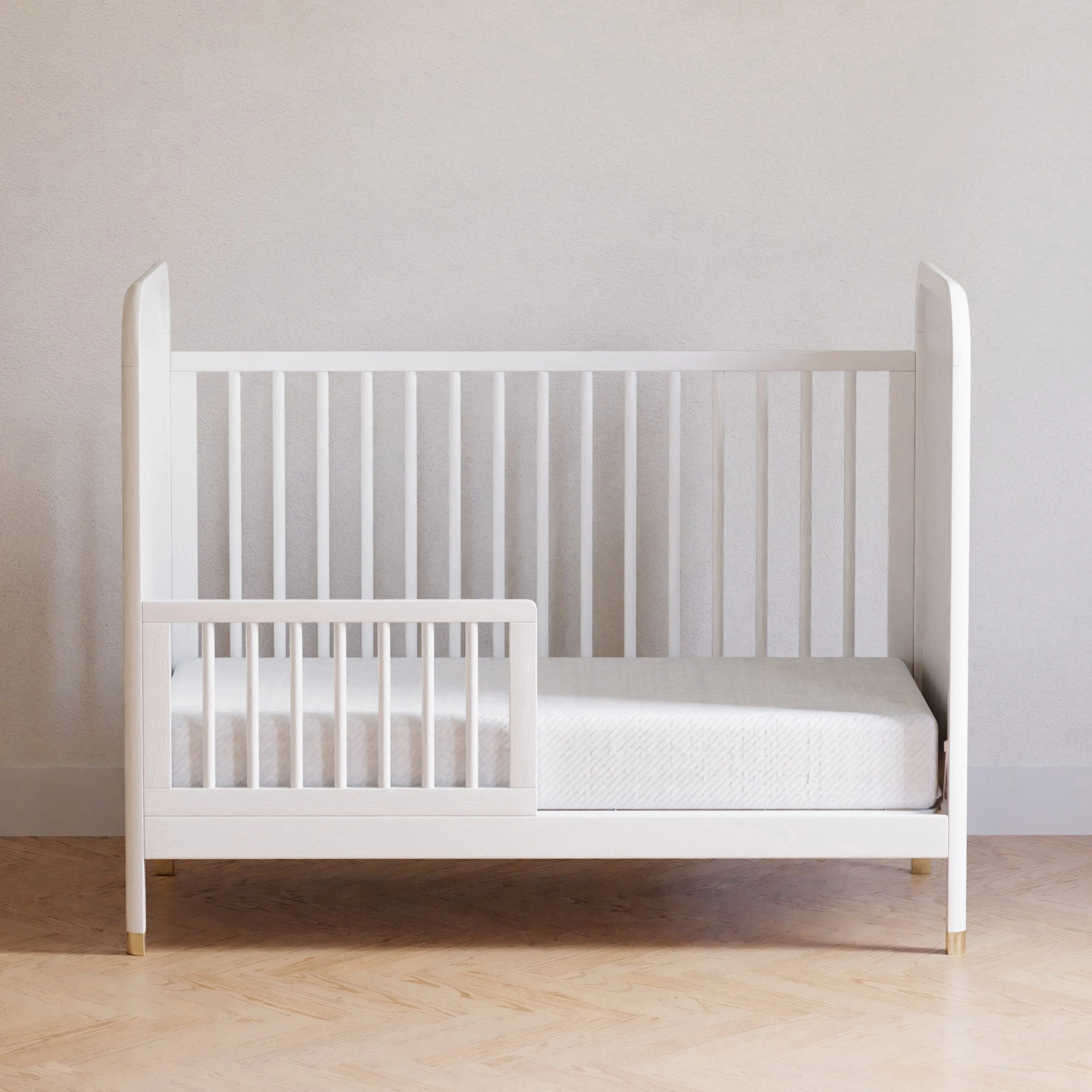 Brimsley Tambour 3-in-1 Convertible Crib | Warm White