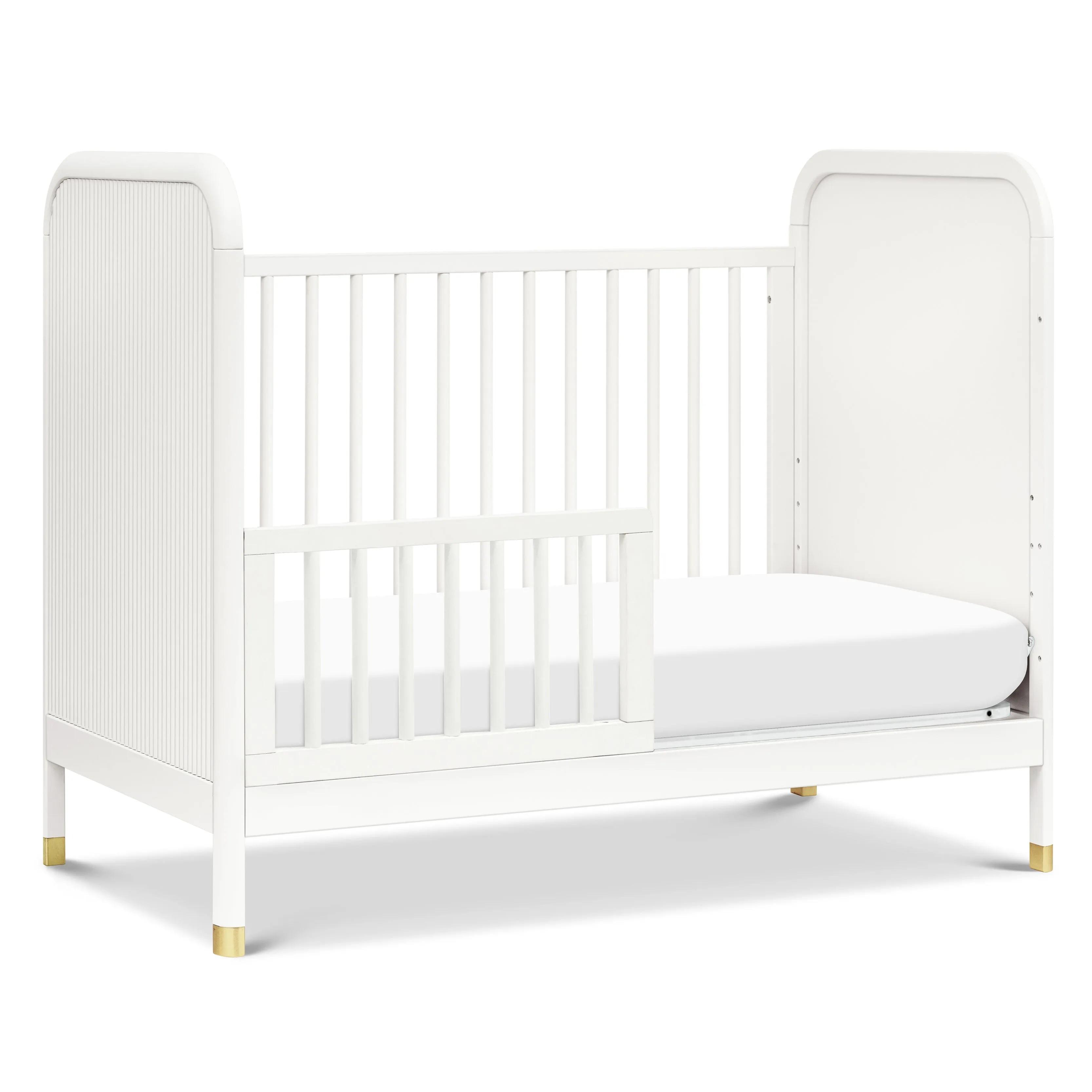 Brimsley Tambour 3-in-1 Convertible Crib | Warm White