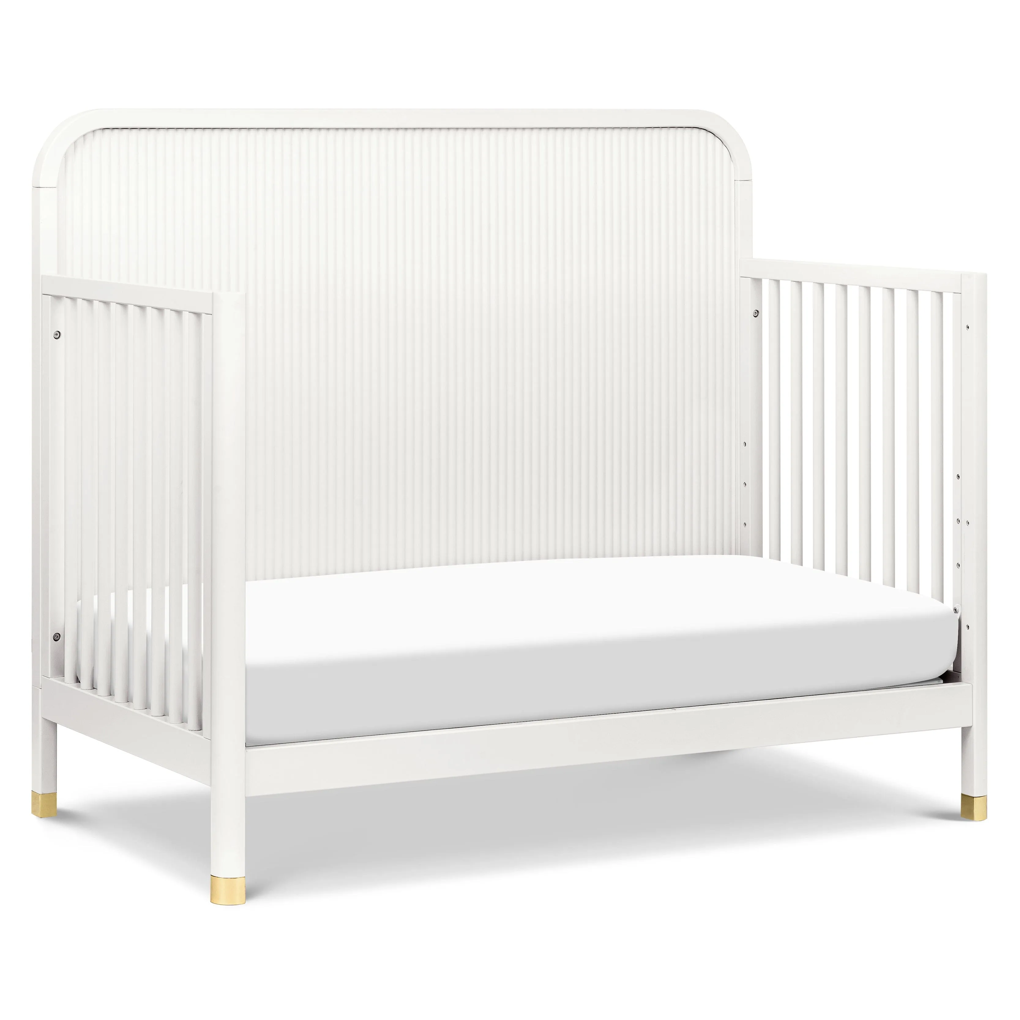 Brimsley Tambour 4-in-1 Convertible Crib | Warm White