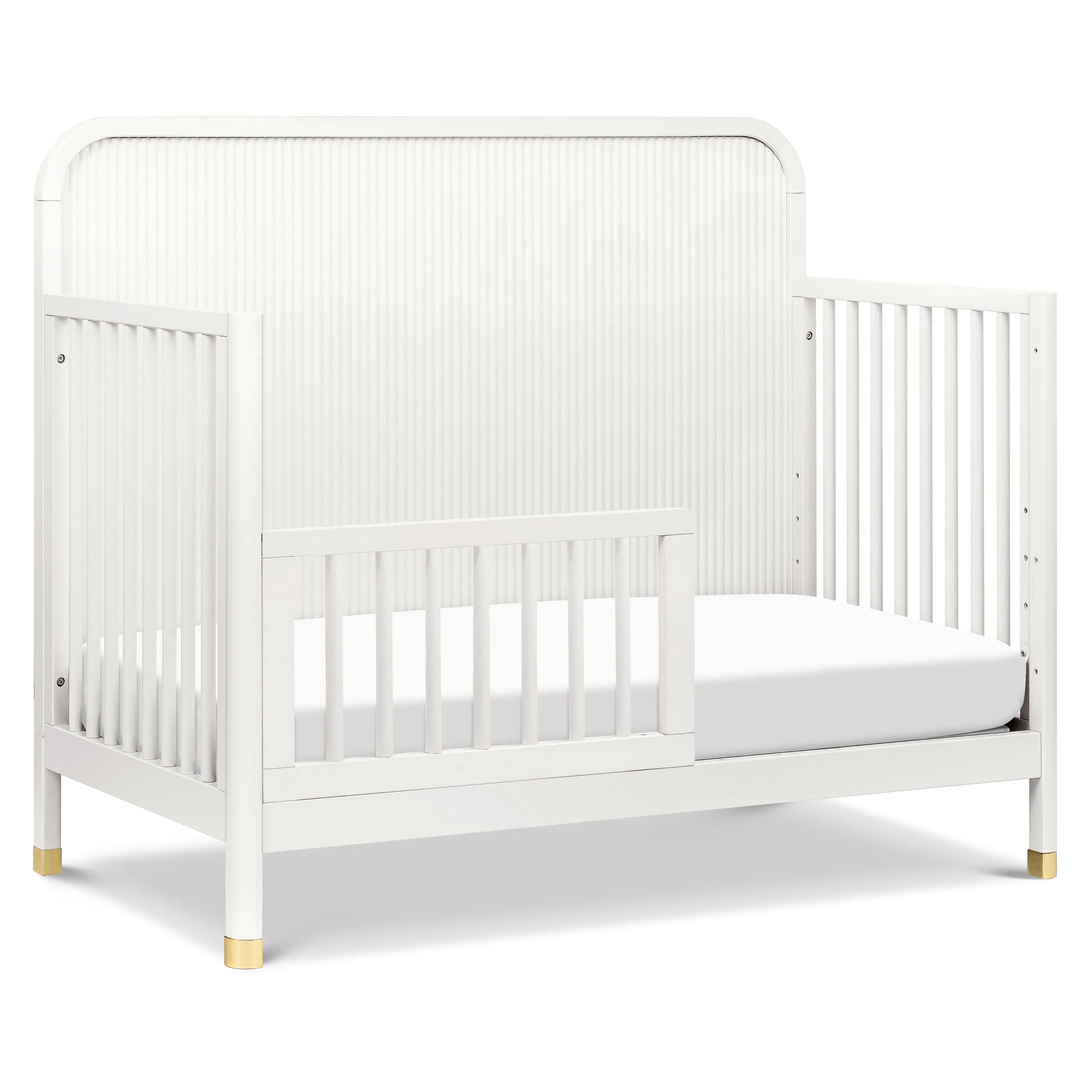 Brimsley Tambour 4-in-1 Convertible Crib | Warm White