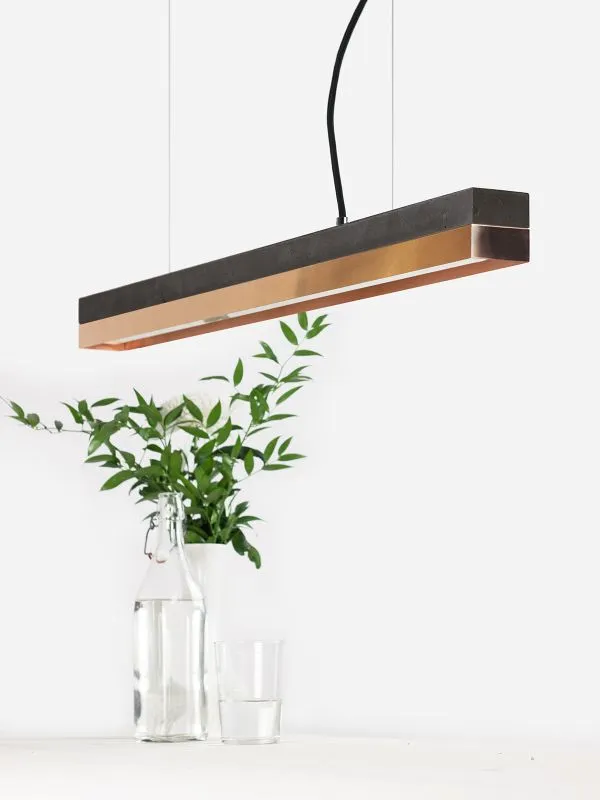 [C2] Concrete & Copper LED Small Pendant 92CM