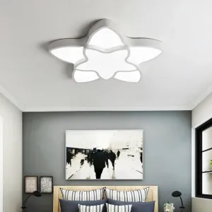 Cartoon LED Flush Mount Light: Vibrant 2-Star Acrylic Ceiling Lamp for Corridor and Kid's Bedroom