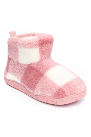 Celeste Check Sherpa Slipper Boots