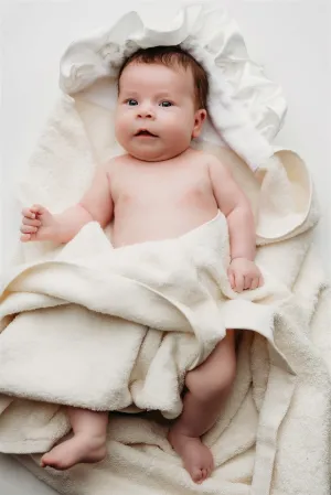 Classic Ivory Plush Hooded Bath Towel