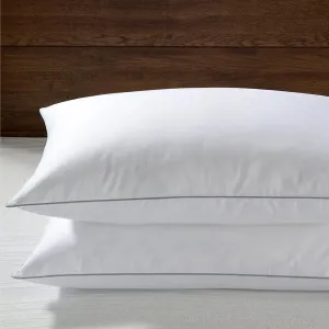 Cotton Home Luxury Pillow Pack of 2-piece with Grey cord