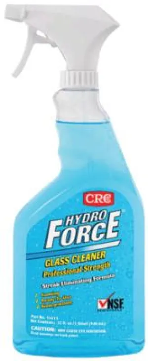 CRC HydroForce Glass Cleaners Professional Strength, 30 oz Trigger Bottle, 14411