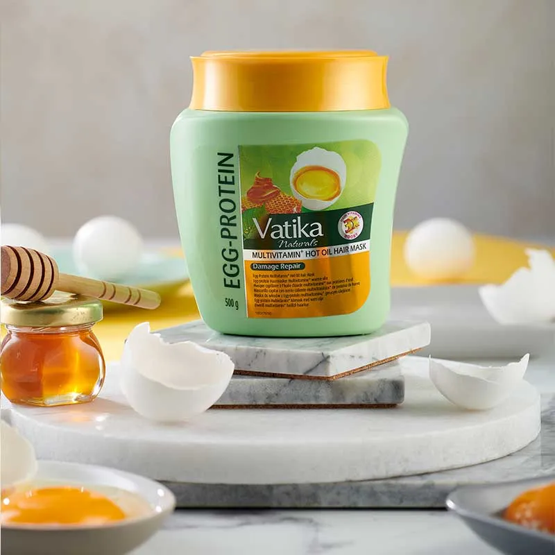 Dabur Vatika Naturals Egg Protein Hair Mask Multivitamin 500g