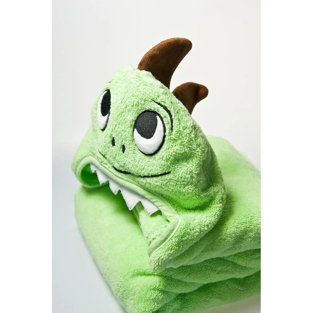 Dino Hooded Cotton Turkish Towel: Baby