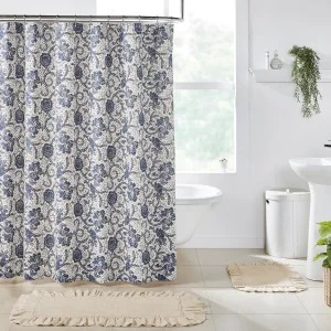 Dorset Navy Floral Shower Curtain 72x72