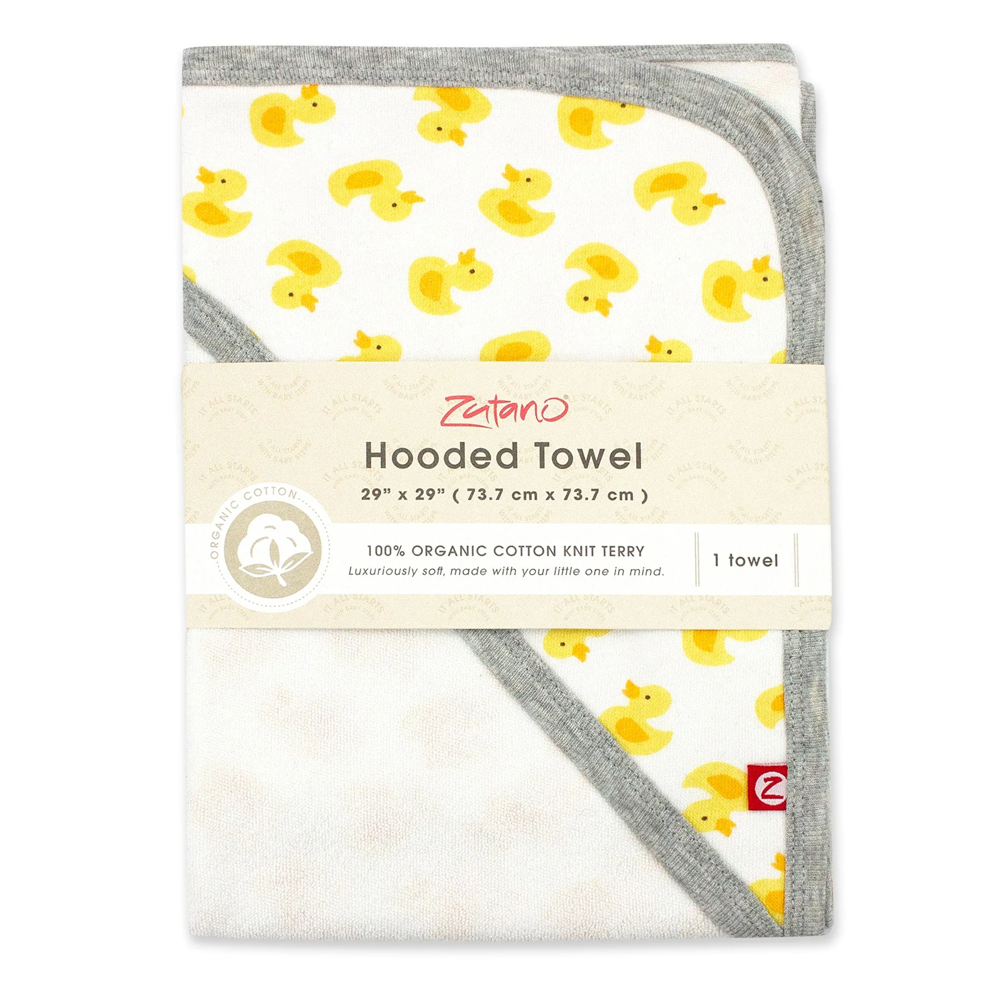 Ducks Organic Cotton Knit Terry Hooded Towel