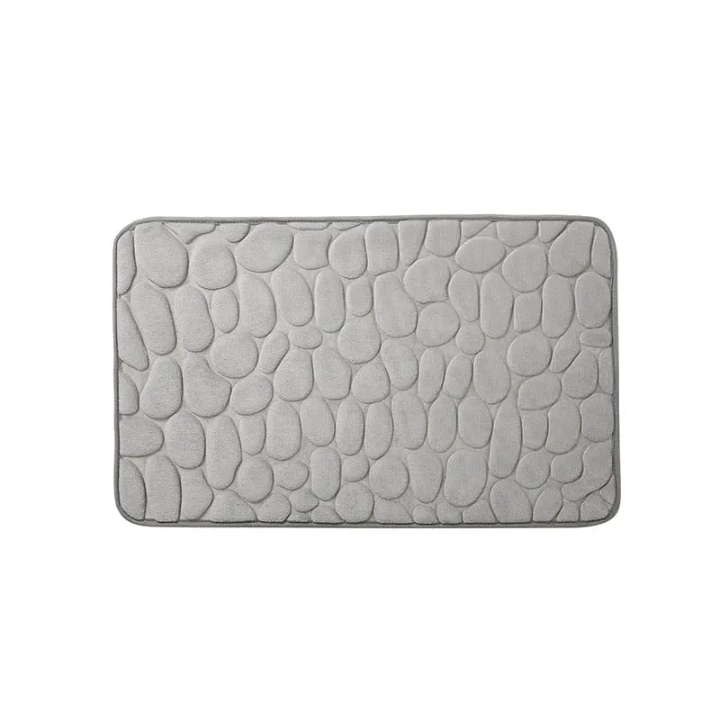 Embossed Cobblestone Bathroom Bath Mat