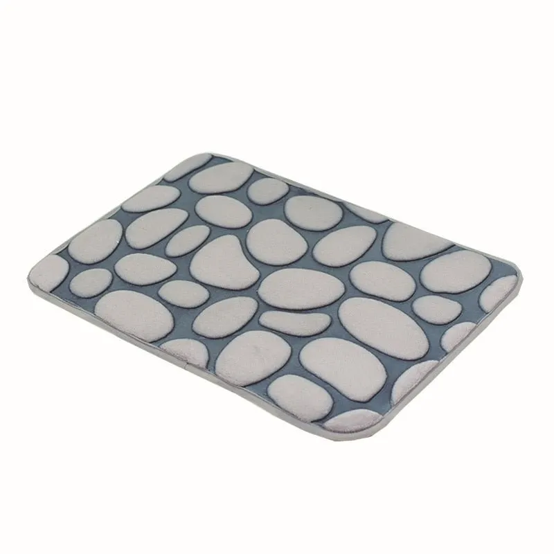 Embossed Cobblestone Bathroom Bath Mat