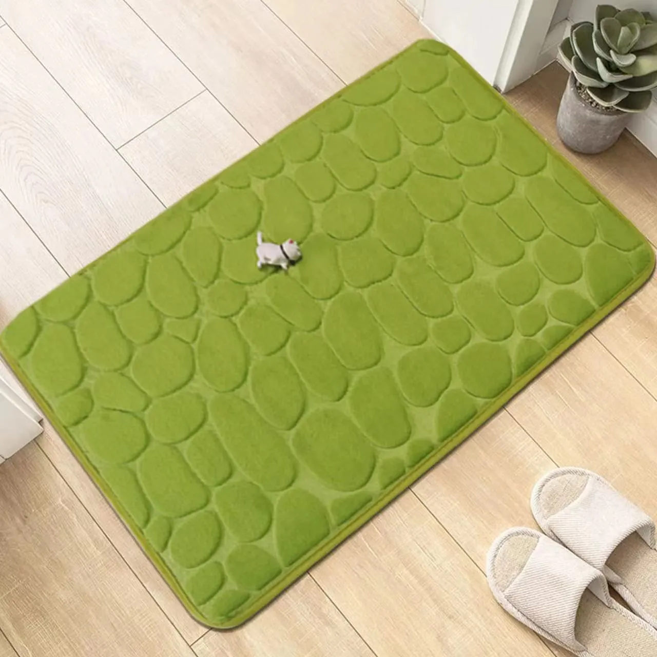 Embossed Cobblestone Bathroom Bath Mat