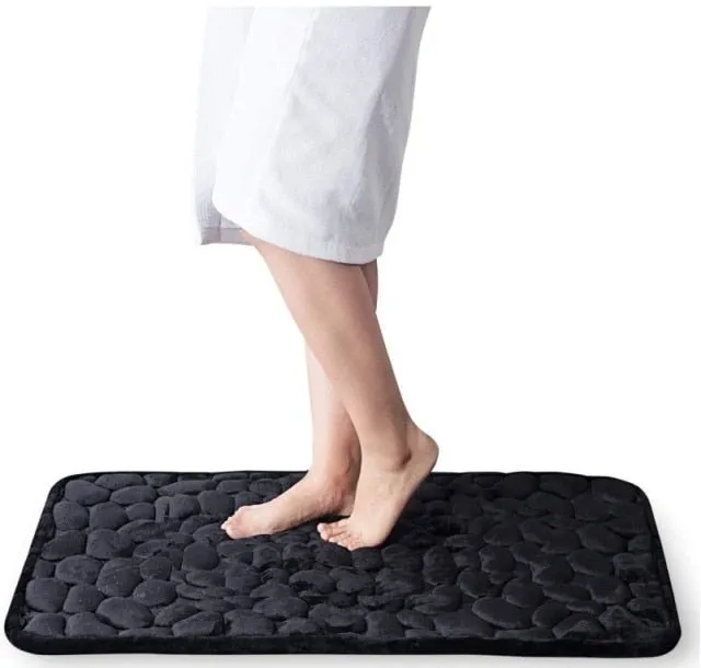 Embossed Cobblestone Bathroom Bath Mat