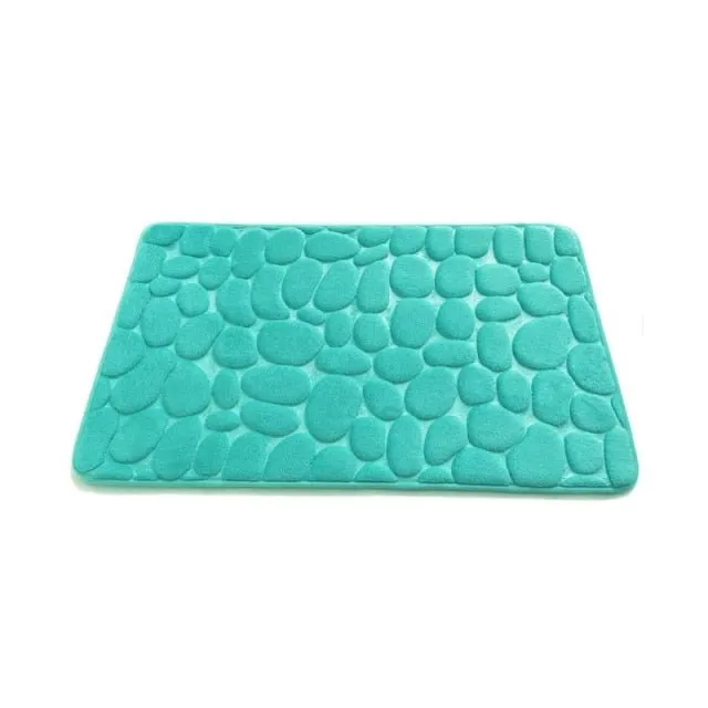 Embossed Cobblestone Bathroom Bath Mat