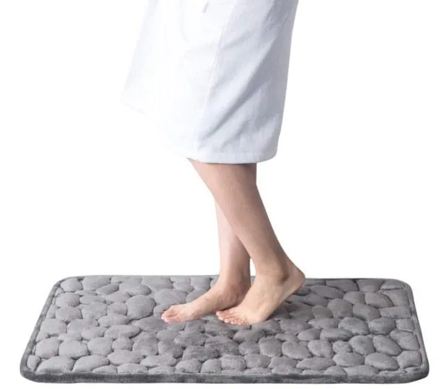 Embossed Cobblestone Bathroom Bath Mat