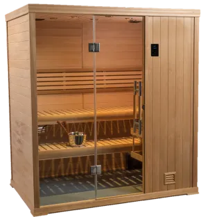 Finnleo Hallmark 4' x 6' Finnish Sauna Bluetooth stereo & WIFI 240 volt